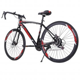Abcnature 26" Men's Outroad Mountain Bike 21-Speed Aluminum Full Suspension Bicycle Red, 700c