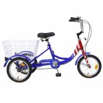 Docred Kids Tricycle 16" Wheels, Single Speed Trike, 3 Wheels Bike with Basket, Portable Bicycle Exercise Shopping Picnic Outdoor Activities