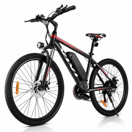 VIVI 26" 350W Electric Bike Electric Mountain Bicycle for Adults, Aluminum Alloy Electric Mountain Bicycle 20MPH Adult Bike with Removable 10.4Ah Lithium-Ion Battery & 21 Professional Speed Shifter