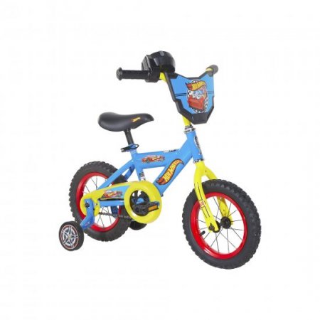 Dynacraft 12 Inch Boys Hot Wheels Kids Bike with Rev Grip, Blue