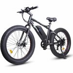 Ecotric 26 In. Fat Tire Wheel Snow Beach Mountain Electric Bicycle E-Riding Adult 500 W 26 In. Moped