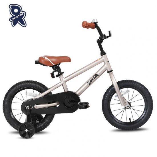 JOYSTAR Unisex Bike with 12\" Training Wheels for 2-4 Years Kids,Silver