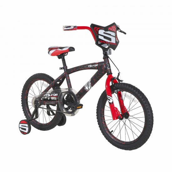 Dynacraft 18\" Boys\' Surge BMX Bike, Black/Red