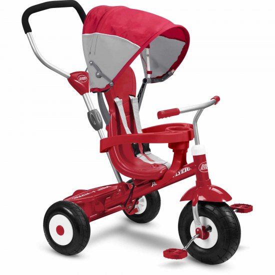 Radio Flyer, All-Terrain 4-in-1 Stroll \'N Trike, Air Tires, Red