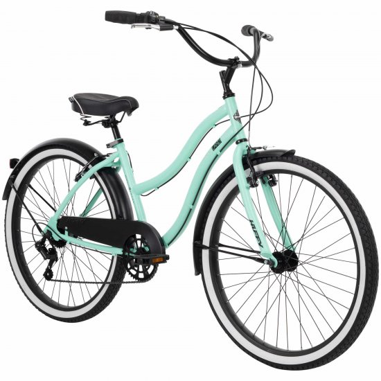 Huffy 26-inch Womens\' Lockland 7-Speed Cruiser Bike, Sea Foam Green