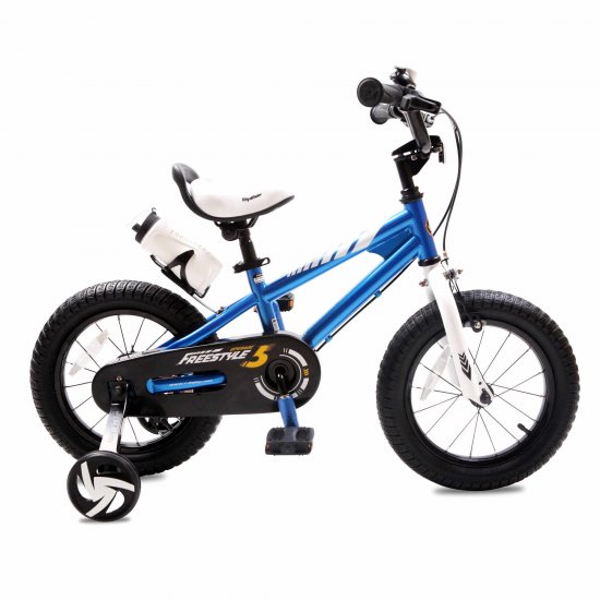 Royalbaby BMX Freestyle 12 inch Kid\'s Bike Blue with two hand brakes