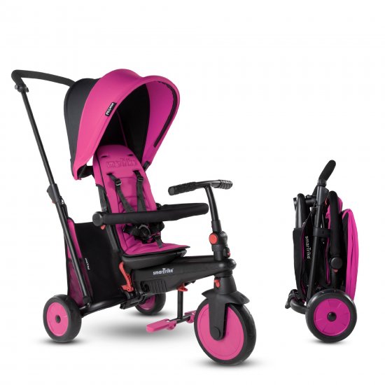 smarTrike STR3, 6-in-1 Folding Stroller Tricycle, 10M+, Pink