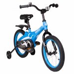 Mobo Lite Bike For Kids, 16-inch Bicycle with Training Wheels for Boys and Girls, Quick and Easy Assembly, Blue