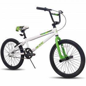 Hiland 20, 24 and 26 In. BMX Bicycle Beginner Level to Advanced Riders with 2 Pegs for Kids Adults, 3 Sizes, Multiple Colors