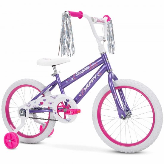 Huffy 18-Inch Sea Star Girls\' Bike, Metallic Purple