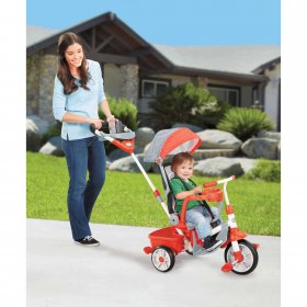Little Tikes 5-in-1 Deluxe Ride & Relax Recliner Trike in Red, Convertible Tricycle for Toddlers with 5 Stages of Growth and Shade Canopy - For Kids Boys Girls Ages 9 Months to 3 Years Old