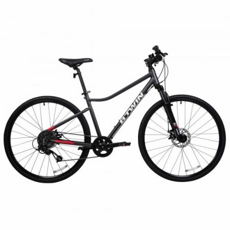 Decathlon - Riverside 500, Adult Hybrid Bike, 700c, Black, Medium