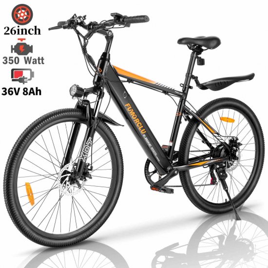 VIVI 26\" Electric Bike for Adults, 350W Electric Bicycle Commuter Ebike Built-in 36V 8AH Removable Lithium-Ion Battery, Lightweight Aluminum Alloy Electric Mountain Bike, Max Speed 20MPH