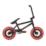 Invert Supreme Mini BMX Bike Black & Red Marble 10" Wheels, Suitable For Kids Aged 8+