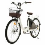 ECOTRIC Electric Bike EBike 26" 36V 10AH Bicycle Li-ion Battery City Moped 500W Women Girls USB Port Bike Shimaro Motor Throttle & Pedal Assist With Basket and rear rack For Adults