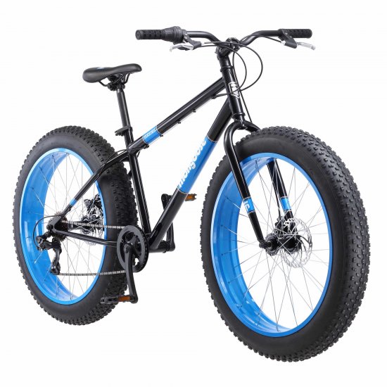 Mongoose Dolomite Men\'s Fat Tire Bike, 26-inch wheels, 7 speeds, Black