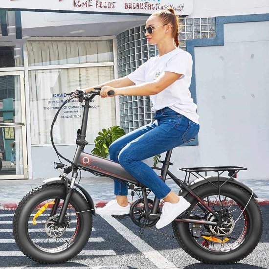 500W Electric Bike, 20\'\' X 4.0\'\' Fat Tire Electric Bike Folding Electric Bicycle Features 36V 12.5Ah Built-in Battery, LCD Display and 6 Speed Gear, 23MPH Snow/Beach Ebike for Adult