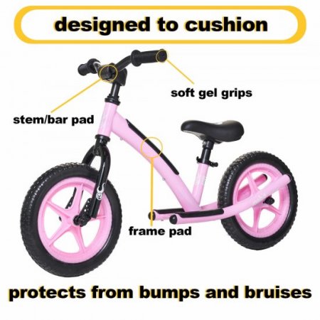 Mobo Explorer Pink Balance Bike for Kids, 2-6 Years Old, Bicycle for Boys and Girls, No Pedal Ride On Toy for Toddlers