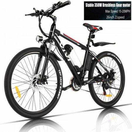 VIVI 26" 350W Electric Bike Electric Mountain Bicycle with Removable 36V 8Ah Lithium-Ion Battery Electric Commuter Bike Electric Bike for Adults up to 20MPH, Range 50 Miles