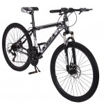 Abcnature 26" Men's Mountain Bike Adult Road Offroad City Bike 21-Speed Aluminum Full Suspension Bicycle Black