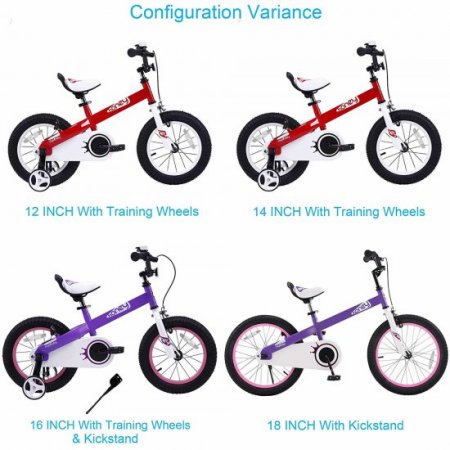 RoyalBaby Honey Red 16 inch Kids Bike with Kickstand and Training Wheels