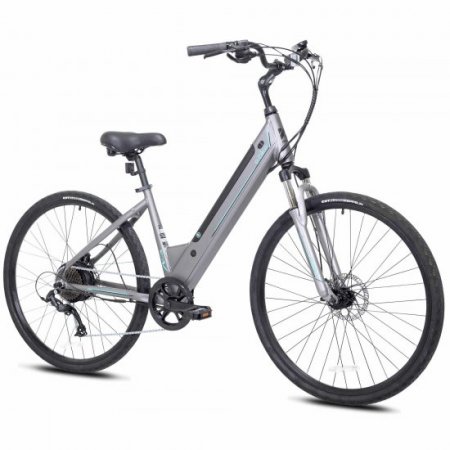 Kent Gray 700C 350w Electric Pedal Assist Step-Through Comfort City Bike, E-Bike with Removable 36V 10.4Ah Lithium-Ion Battery, Electric Bicycle