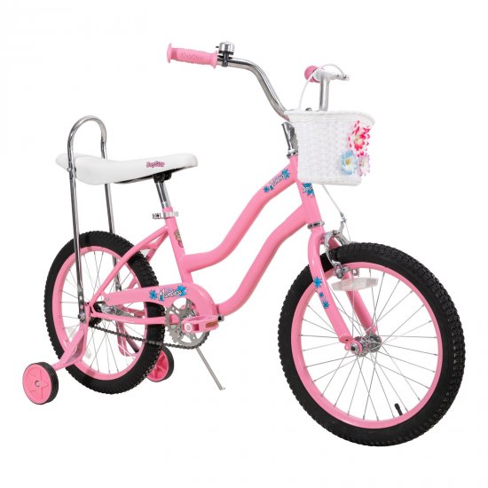 Joystar Kids Cruiser 20 In. Wheels for Girls Ages 6-12 Years Girls Bicycle with Handbrake and Coaster Brakes, Classic Frame Shape with Low Stand-over Height Kickstand Included, Pink