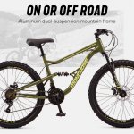 Mongoose Bash Suspension Mountain Bike, 21 Speeds, 26 In. Wheels, Green