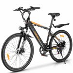 350W Electric Commuter Bike, 26" Electric Mountain Bicycle 28-32 Miles Range Ebike with 36V8AH Removable Lithium-Ion Battery for Adults Men Women