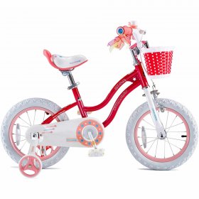Royalbaby Girls Kids Bike Stargirl 14 In Bicycle Basket Training Wheels Pink Child's Cycle