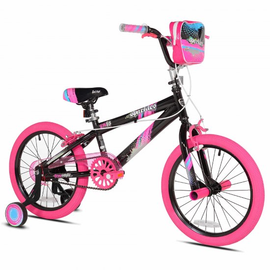 Kent 18\" Sparkles Girl\'s Bike, Black/Pink