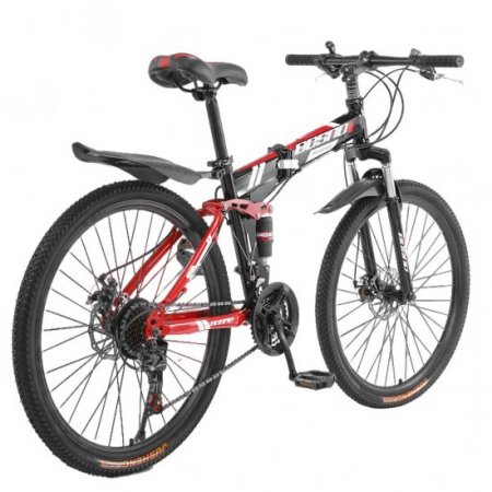 SUNYUAN Excursion Mountain Bike, 26-inch wheel, 21 speeds, black