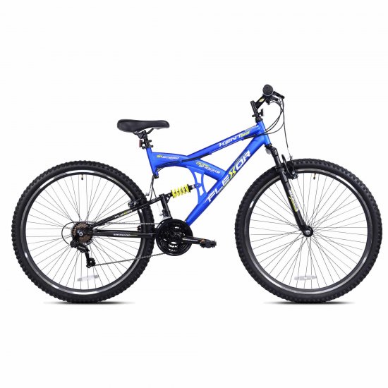 Kent 29\" Flexor Men\'s Dual Suspension Mountain Bike, Blue