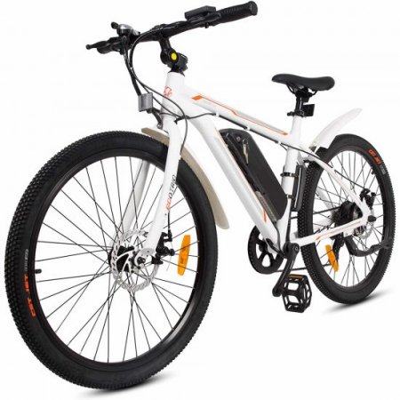 ECOTRIC Electric Bike for Adults 26" White Ebike with 350W Motor, 20MPH Electric Mountain Bike with LED Display, Removable 36V/12.5Ah Battery, Shimano 7 Speed Gears, UL Certified E-Bike