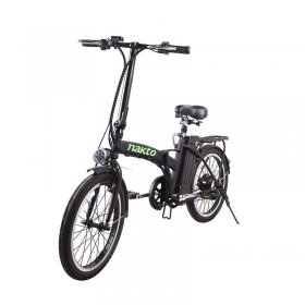 Nakto fashion 20" Folding/Portable Electric Bike,Bicycle with Single speed gear 38Nm 250W Powerful Motor 36V/10A Battery Power Ride In Snow, Ice, Rain, Beach and Terrain - Black