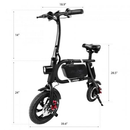 SwagCycle Envy Pro Folding Electric Bike, Pedal Free and App Enabled, 18 mph E Bike with USB Port to Charge on the Go (Black)