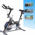 Exercise Bike,Indoor Cycling Bike with APP Connection,Stationary Cycling for Home Use with Adjustable Resistance, Heart rate sensor bar, iPad/Phone Holder, for Gym Cardio Workout 330 lbs