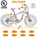 Ecotric Powerful Fat Tire Electric Bicycle 26 In. Aluminum Frame Suspension Fork Beach Snow Ebike Electric Mountain Bicycle 750W Motor 48V 13AH Removable Lithium Battery (Orange)