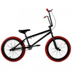 Elite 20" BMX Stealth Bicycle Freestyle Bike 1 Piece Crank Black Red NEW