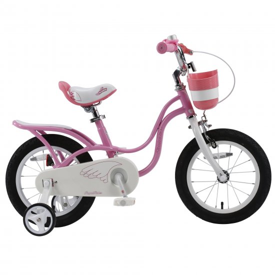 Royalbaby Little Swan Pink 16 Girl\'s Bicycle With Training Wheels and Basket