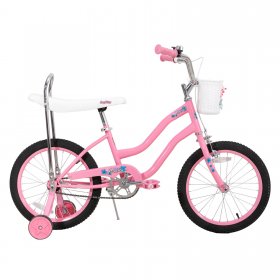 Joystar Kids Cruiser 20 In. Wheels for Girls Ages 6-12 Years Girls Bicycle with Handbrake and Coaster Brakes, Classic Frame Shape with Low Stand-over Height Kickstand Included, Pink