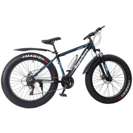 Hotwon Fat Tire Mens Mountain Bike, 17-Inch / Medium High-Tensile Aluminum Frame