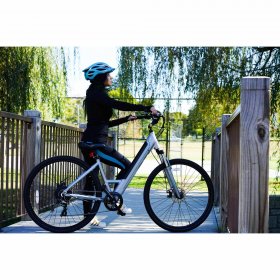 Kent Gray 700C 350w Electric Pedal Assist Step-Through Comfort City Bike, E-Bike with Removable 36V 10.4Ah Lithium-Ion Battery, Electric Bicycle