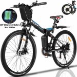 VIVI 350W Folding Electric Bike Electric Mountain Bicycle 26" Lightweight Ebike, Electric Bike for Adults with Removable 8Ah Lithium Battery,Professional 21 Speeds