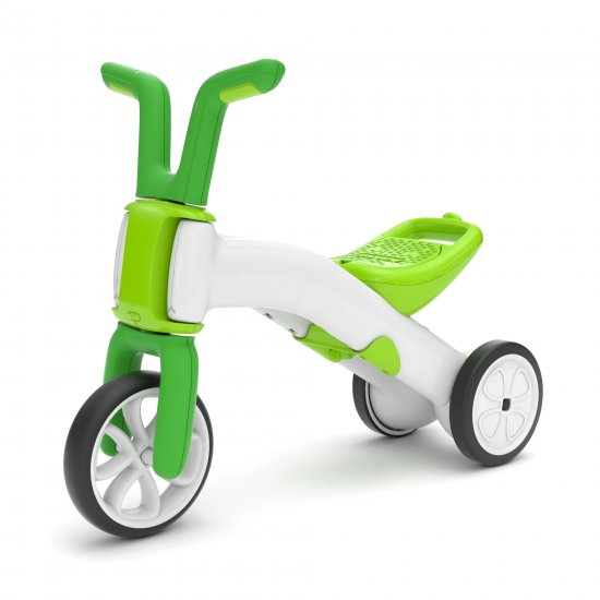 Chillafish Bunzi gradual balance bike and tricycle, 2-in-1 ride on toy for 1-3 years old, combines toddler tricycle and adjustable lightweight balance bike in one, silent non-marking wheels, lime