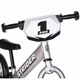 Strider - 12 Pro Balance Bike, Ages 18 Months to 5 Years - Silver