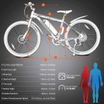 ECOTRIC Electric Bike for Adults 26" White Ebike with 350W Motor, 20MPH Electric Mountain Bike with LED Display, Removable 36V/12.5Ah Battery, Shimano 7 Speed Gears, UL Certified E-Bike