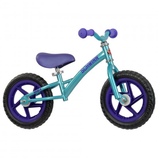 Schwinn Skip 2 Balance Bike for Learning to Ride, 12-inch wheels, ages 2 - 4, Teal / Purple