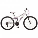 Mongoose Ledge 2.1 Mountain Bike, 26-inch wheels, 21 speeds, womens frame, white