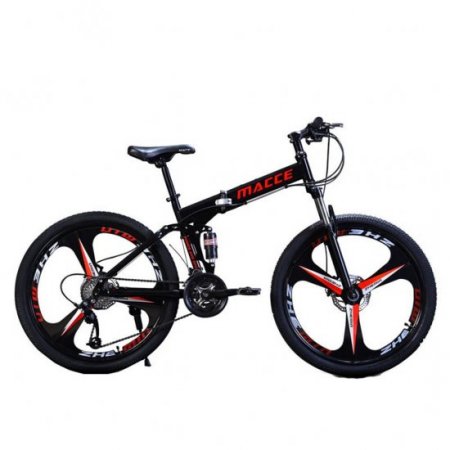 Abcnature 26In Folding Mountain Bike Shimanos 21 Speed Bicycle Full Suspension Mtb Bikes